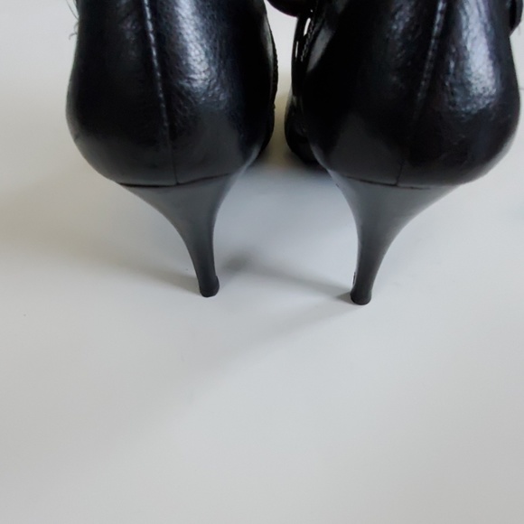 Nine West Black Leather Highlife Heels 8.5 - Picture 7 of 8